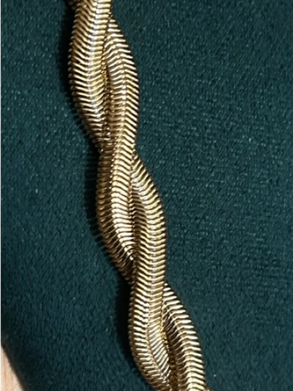 Twisted Rope Chain Necklace in 18k Gold Plating NWT - Picture 3 of 5